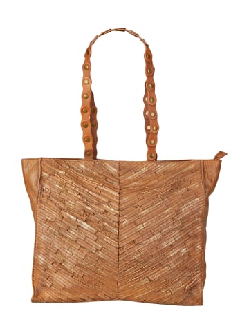 curuba Vintage-Shopper Jelke in cognac