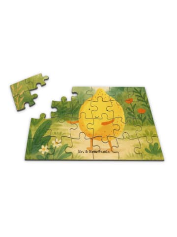 Mr. & Mrs. Panda Puzzle Beste Freunde Zitrone Design ohne Spruch in Weiß
