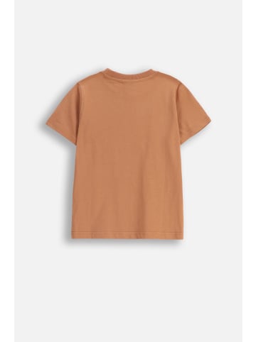 Coccodrillo Baumwoll-T-Shirt mit kurzen Ärmeln in braun