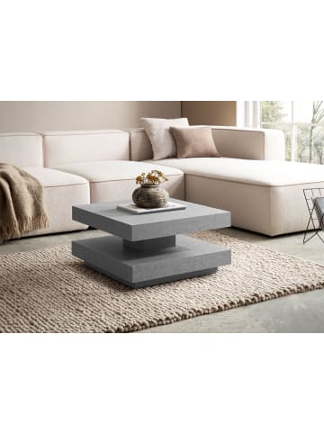 FineBuy Couchtisch in Grau / MDF / 60x60x34