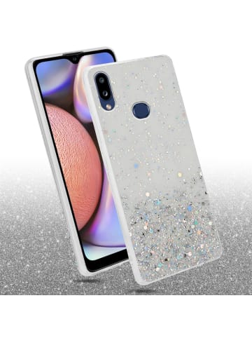 cadorabo Hülle für Samsung Galaxy A10s / M01s Glitter in Transparent mit Glitter