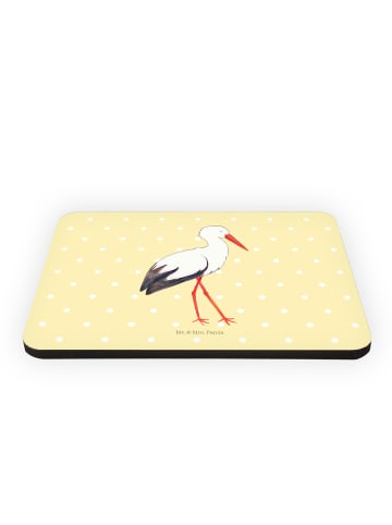 Mr. & Mrs. Panda Kühlschrankmagnet Storch ohne Spruch in Gelb Pastell