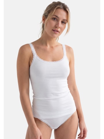 Conta Unterhemd / Top Modal in Weiß / schwarz