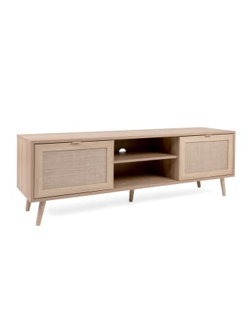 CALICOSY TV-Möbel BALI in Helles Holz - (W) 150  x (H) 52  x (L) 40  cm