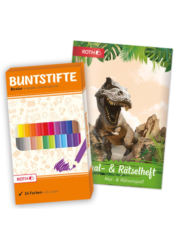Set Ausmalbuch mit Buntstiften Tyrannosaurus