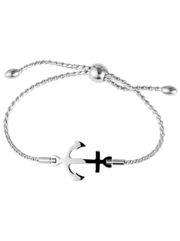 Adeliás Damen Armband aus Edelstahl 22,5 cm in silber