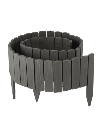 relaxdays Beeteinfassung in Dunkelgrau – (B)200 x (H)20 cm