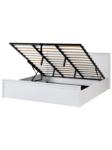 Beliani Doppelbett LAMBRES  in Weiß - (W) 190 x (H) 92 x (L) 209 cm