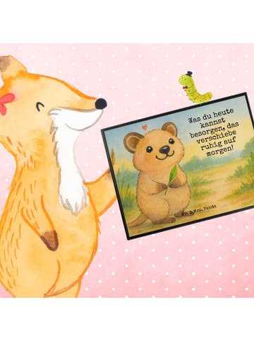 Mr. & Mrs. Panda Schreibunterlage Quokka Happy Design mit Spruch in Weiß
