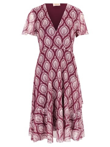 CARTOON Volantkleid mit Rüschen in Purple/Black