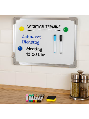 relaxdays Whiteboard in Weiß - (B)40 x (H)30 cm