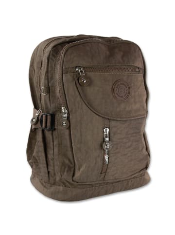 Bag Street Cityrucksack, Freizeitrucksack Nylon braun ca. 30cm breit ca. 38cm hoch
