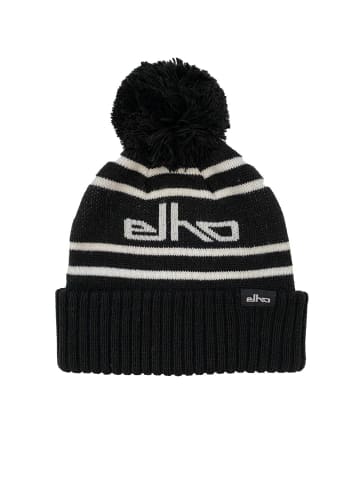elho Beanie Coole Mütze mit Streifendesign in BLACK