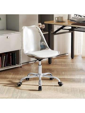 COSTWAY Bürostuhl drehbar in Transparent