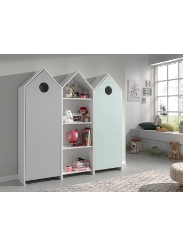 58 aufm Kessel REGALSCHRANK Set Kania MDF+Holzwerkstoff Weiß /Mint