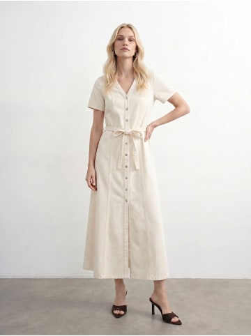 Vero Moda Jeanskleid in Ecru