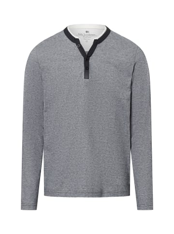 Nils Sundström Langarmshirt in anthrazit weiß