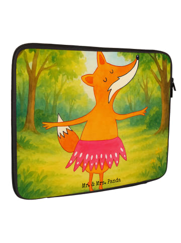 Mr. & Mrs. Panda Laptoptasche Fuchs Ballerina Design ohne Spruch in Weiß