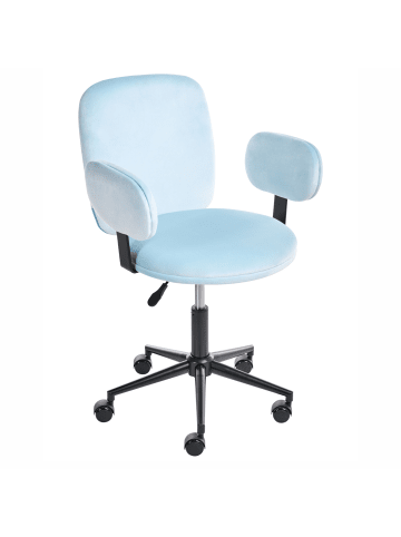 Beliani Bürostuhl MORAGA in Blau/Schwarz - (W) 58 x (H) 80 x (L) 58 cm