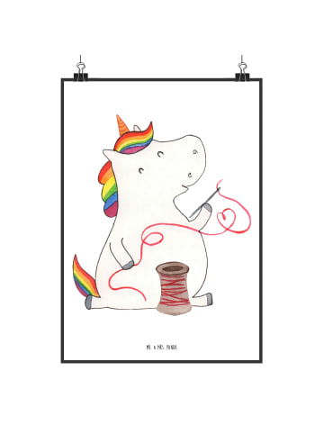 Mr. & Mrs. Panda Bild Einhorn Näherin ohne Spruch in Weiß