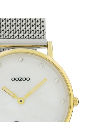 Oozoo Analog-Armbanduhr Oozoo Vintage Series silber mittel (ca. 32mm)