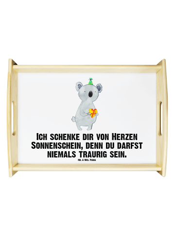 Mr. & Mrs. Panda Dekotablett Koala Geschenk mit Spruch in Weiß