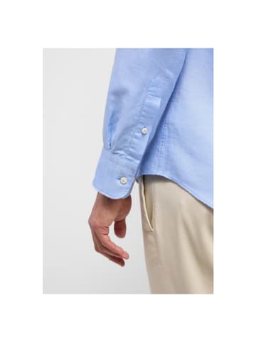 Eterna Langarmhemd in azurblau