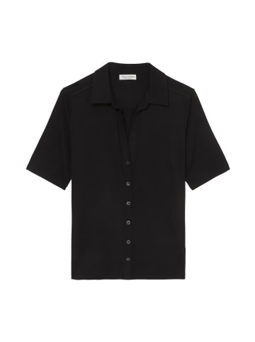 Marc O'Polo Kurzarm-Jerseybluse in Schwarz