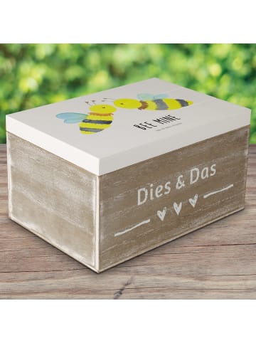 Mr. & Mrs. Panda Box Biene Liebe mit Spruch in Weiß