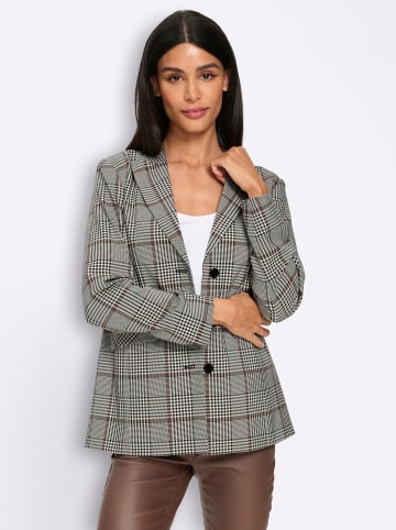 Heine Karo-Blazer in champagner-schwarz-kariert