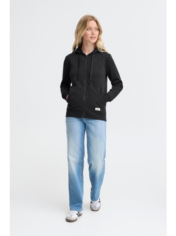 Oxmo Kapuzenfleecejacke OXKAREN ZIPHOODIE in Schwarz