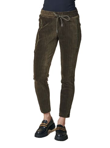 ZHRILL Hose ZHCHIARA CASUAL CORD LUREX OLIVE in OLIVE