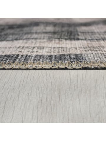 KADIMA DESIGN Waschbarer Teppich Abstrakt, Wohnzimmer schmutzabweisend in Grau