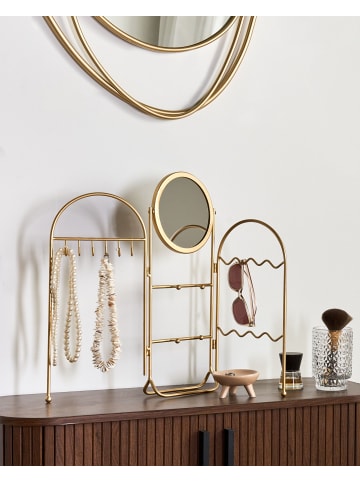Beliani Kosmetikspiegel PIROU in Gold - (W) 54 x (H) 46 x (L) 12 cm