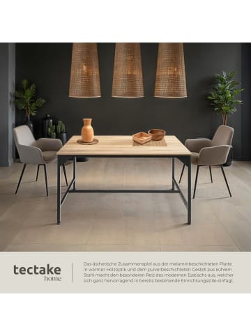 tectake Esszimmertisch, Maße: 120 x 75 x 75 cm, in rechteckiger Form