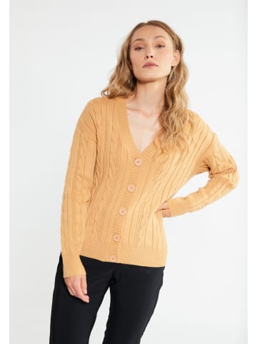 VINAJA Women Strickjacke Mit Knöpfen in Kamel