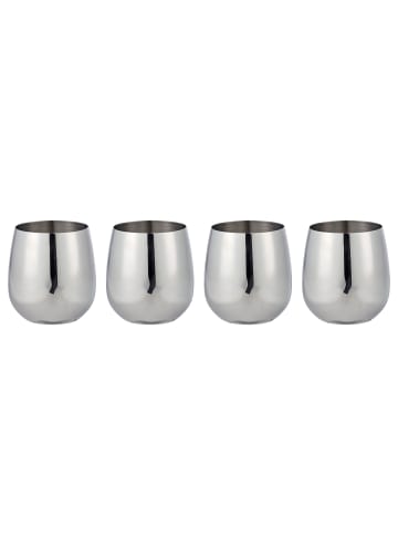 Butlers Trinkbecher MANHATTAN LOUNGE 4er-Set in Silber