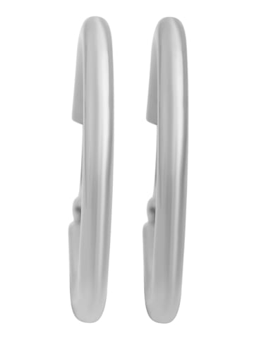 Adeliás Damen Ohrringe – Klappcreole aus Edelstahl in silber