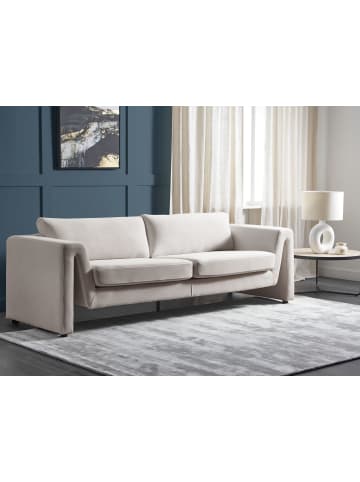 Beliani 3-Sitzer Sofa MAUNU in Beige/Schwarz - (W) 237 x (H) 76 x (L) 83 cm