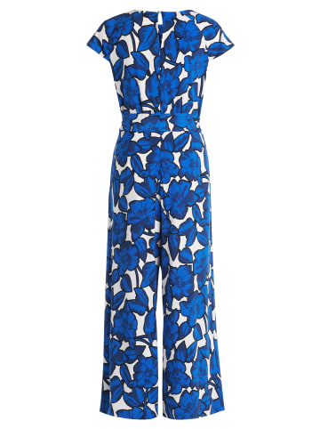 Betty Barclay Jumpsuit mit Eingrifftaschen in Blau/Weiß