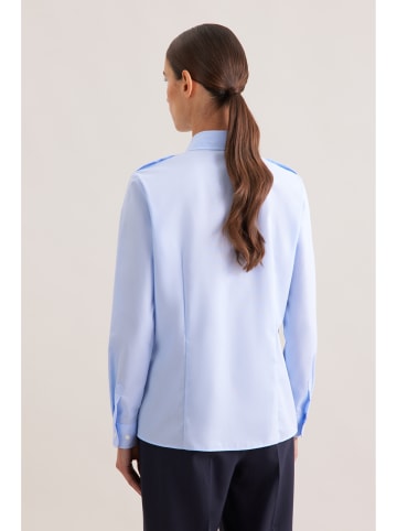 Seidensticker Pilotenbluse Slim in Hellblau