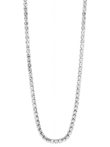 Adeliás Adeliás Damen Edelstahl Tenniskette Halskette 40 cm + 5.0 cm in silber