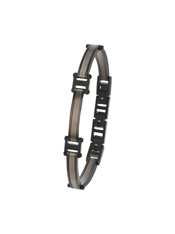 Tom Tailor Armband Edelstahl, IP gun in bicolor