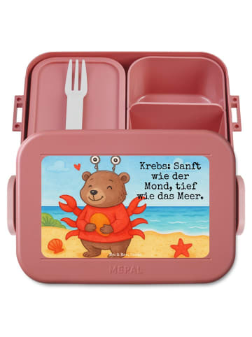 Mr. & Mrs. Panda Snackbox Krebs Astrologie Design mit Spruch in Rot Pastell