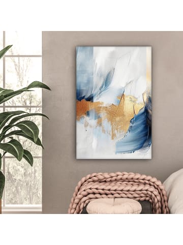 MuchoWow Leinwand Bilder Abstrakt gold