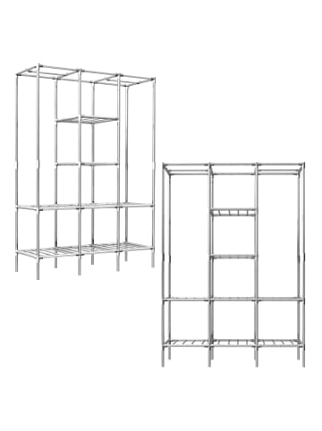 eyepower Schrankregal Apel 128x44,5x178 cm silber