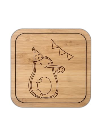 Mr. & Mrs. Panda Tassenuntersetzer Avocado Party Zeit ohne Spruch in Transparent