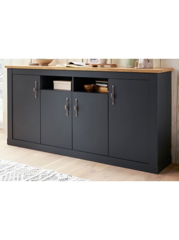 Furn.Design Sideboard grau, Eiche Wotan, Landhaus 200 cm, Kommode mit Soft-Close