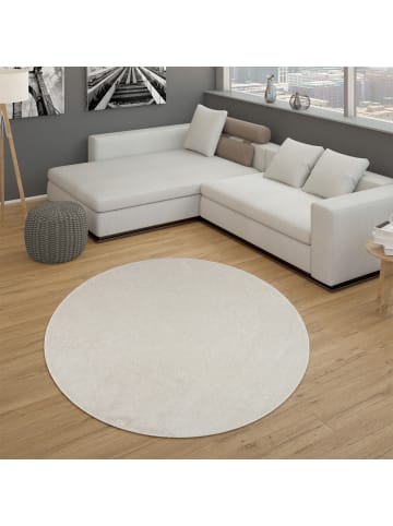 KADIMA DESIGN Waschbarer Teppich waschmaschinenwaschbar Unifarben Küche, Flur in Creme