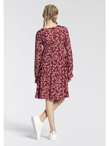 Delmao Jerseykleid in rot geblümt